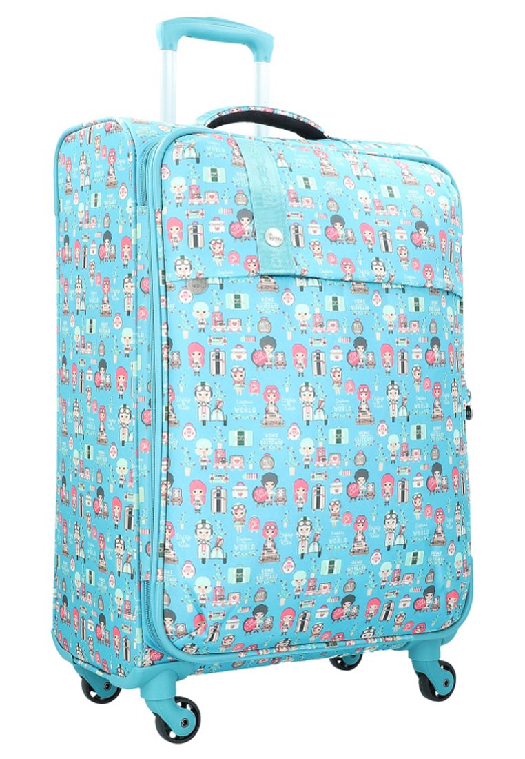 Travelite 4 ROLLEN TROLLEY - Bagaglio a mano - turquoise/blu - Zalando.it
