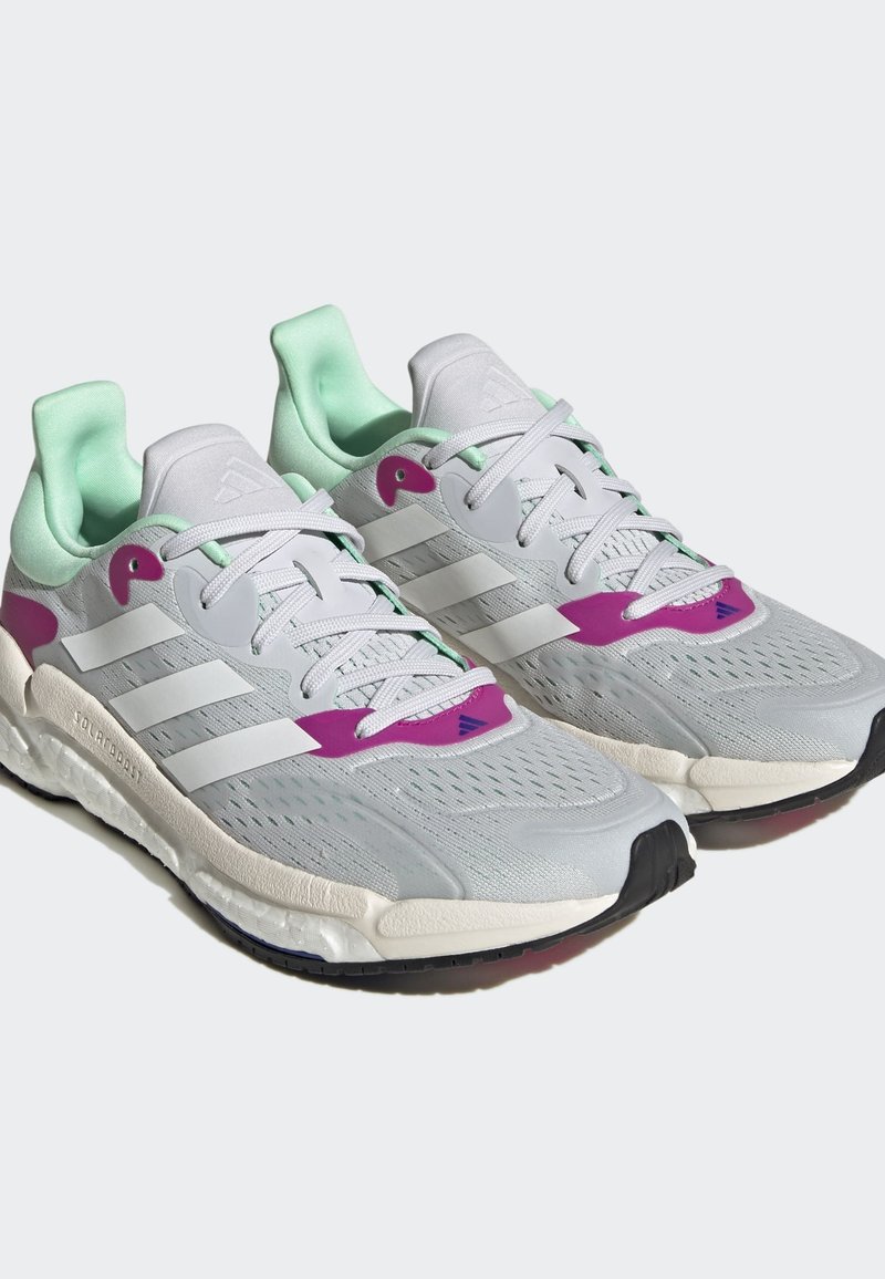 adidas Performance SOLAR BOOST - Road running shoes - dash grey metalic  pulse mint/grey - Zalando.co.uk