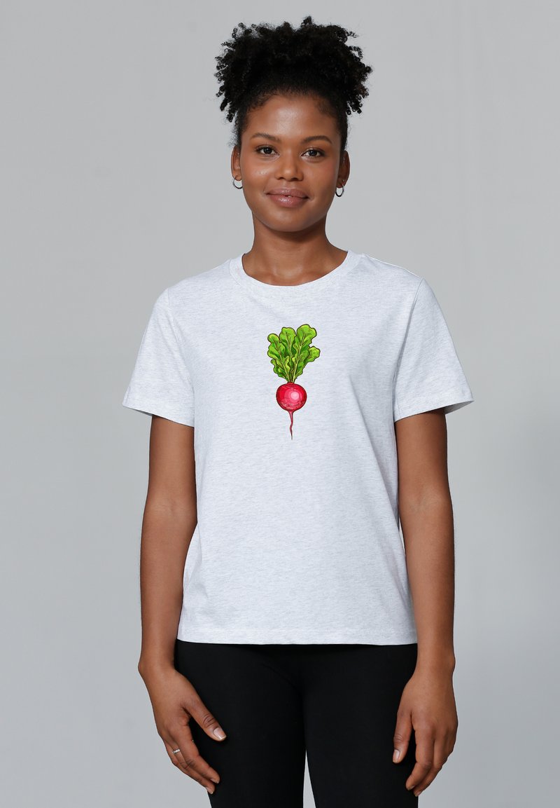 watapparel RADIESCHEN - T-shirt imprimé - cool heather grey