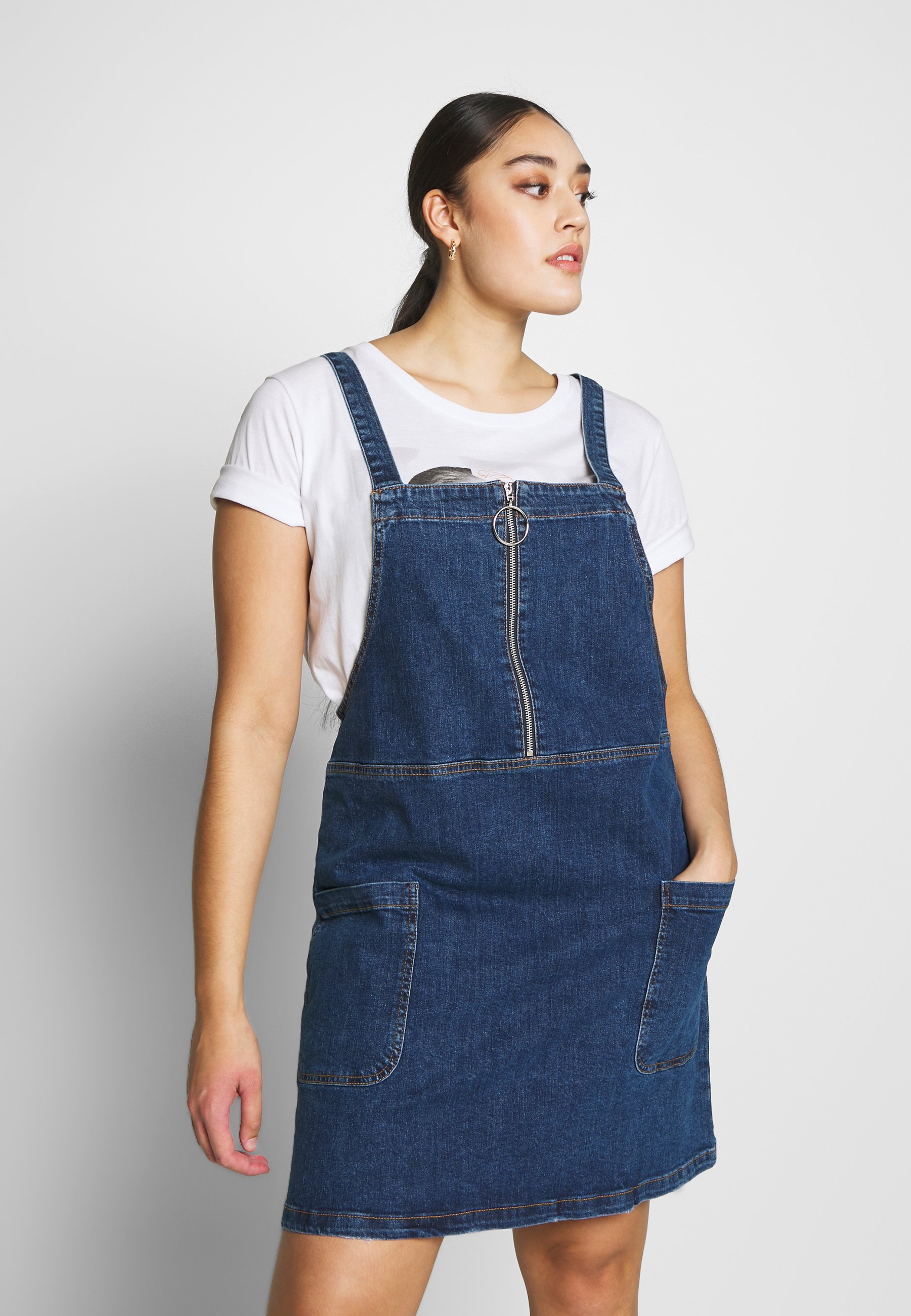 simply be denim pinafore