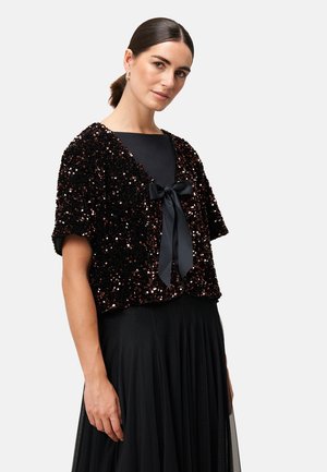 MIT PAILLETTEN - Blazer - blackbrown