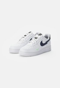 Nike Sportswear Nike Air Force Low Sneakersy Niskie White Aquamarine Lime Glow Off Noir Bialy Zalando Pl