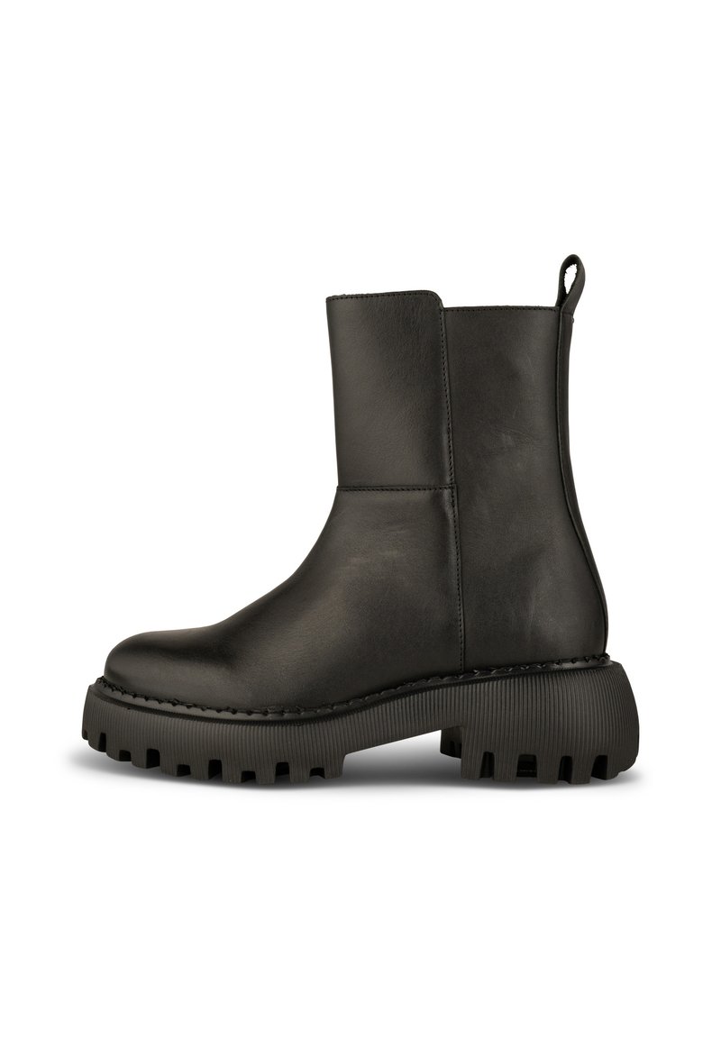 Shoe The Bear - POSEY ZIP - Enkellaarsjes met plateauzool - black, Vergroten