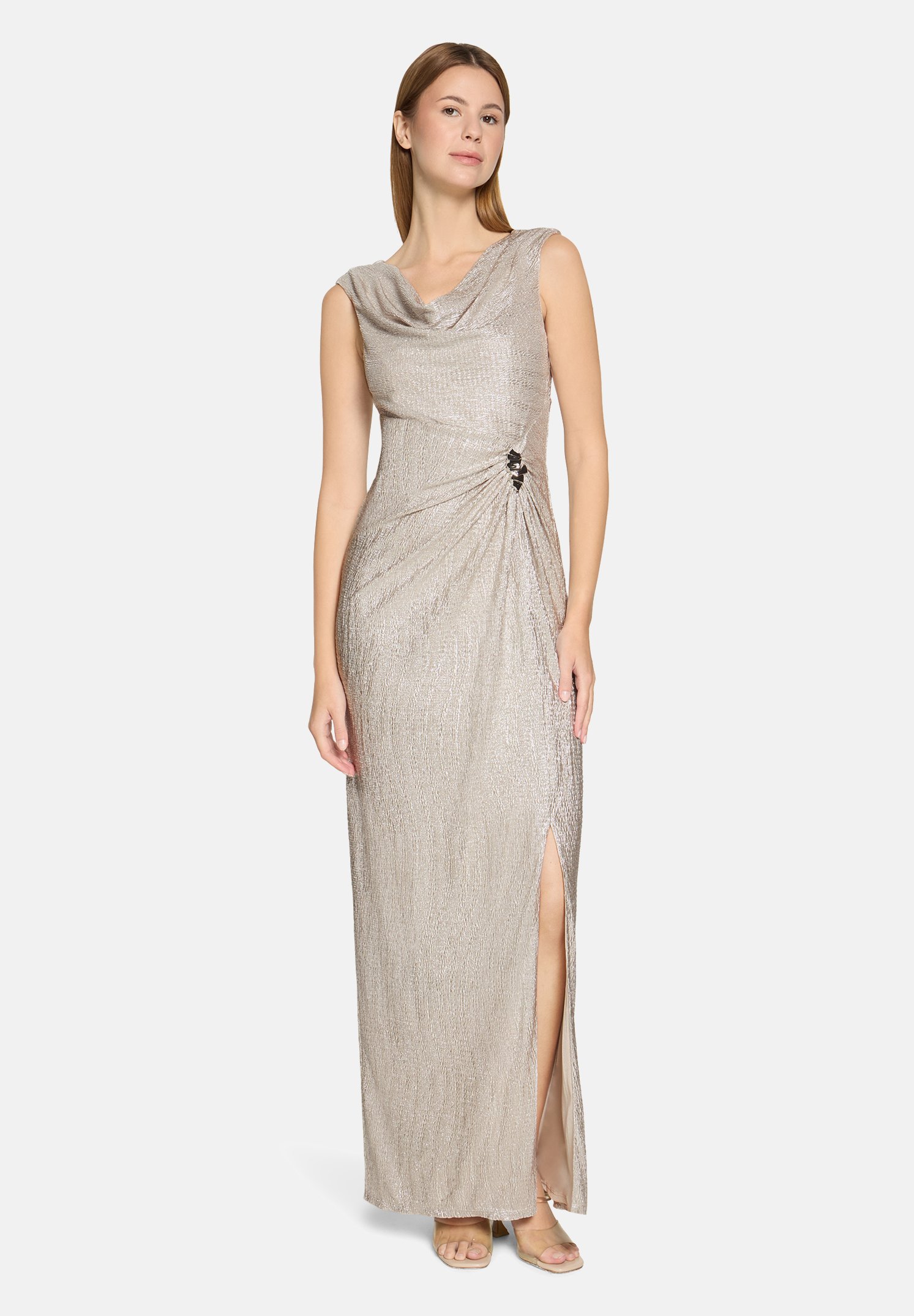 Vera Mont IM GLITZER-LOOK - Cocktail dress / Party dress - cream  silver/white - Zalando