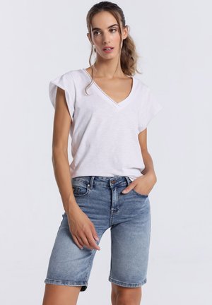 TEXANISCHE BERMUDA GRÖSSE IN ZOLL - Denim shorts - blau