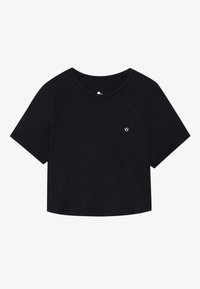 ESSENTIAL CROPPED FINE RIB T SHIRT - Osnovna majica kratkih rukava - black