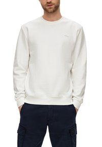 s.Oliver MIT LOGO-DETAIL - Sweatshirt - weiß
