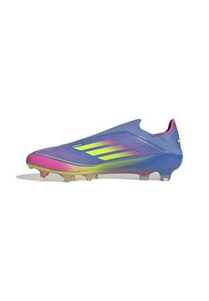 F50 ELITE LACELESS FIRM GROUND - Moulded stud football boots - blue fusion   lucid lemon   lucid pink