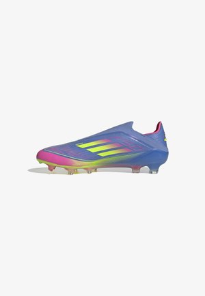 F50 ELITE LACELESS FIRM GROUND - Football boots firm ground - blue fusion lucid lemon lucid pink