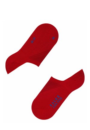 Chaussettes jaunes pour la cheville en tissu doux, avec un design en maille texturée et le logo bleu "FALKE COOL KICK" sur le côté.