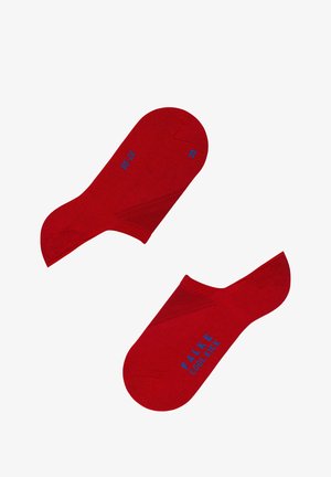 Chaussettes jaunes pour la cheville en tissu doux, avec un design en maille texturée et le logo bleu "FALKE COOL KICK" sur le côté.