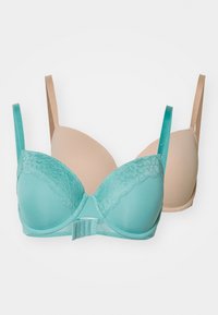DORINA YAHARA 2 PACK - Kaarituelliset rintaliivit - green/pink