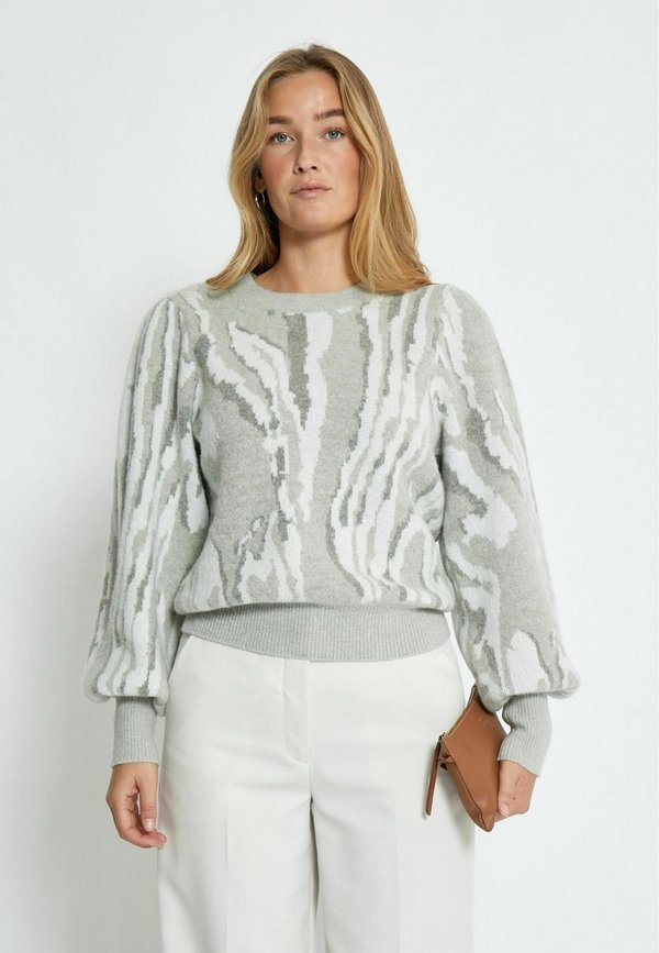 ROUND NECK  - Strickpullover - gunmetal