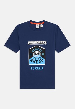 adidas Terrex, MINECRAFT TEE UNISEX - T-shirt con stampa - dark blue