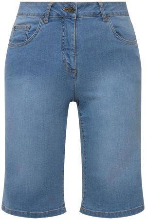 Angel of Style, MID WAIST BERMUDA WITH STRETCH - Jeansshort - light blue