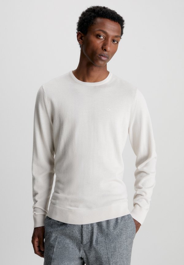 CREW NECK - Strickpullover - stony beige