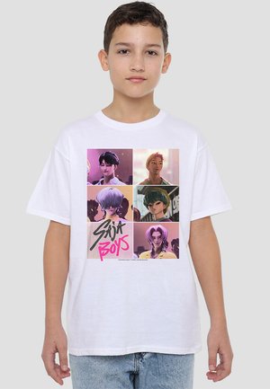 K-POP DEMON HUNTERS - SAJA BOYS ERA GRID - Print T-shirt - white