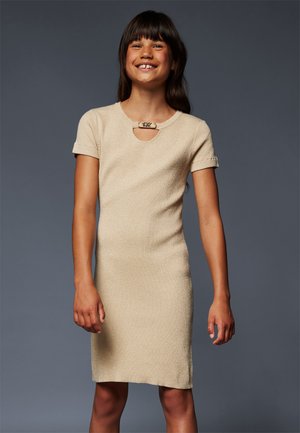 DRESS - Vestido de punto - gold-coloured