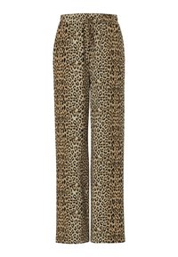 PCBOSELLA HW PRINTED WIDE PANTS NOOS BC - Trousers - natural