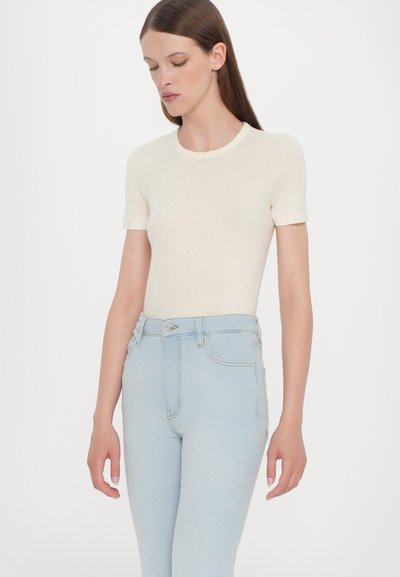 FRAME THE REBOOT CROP - Jeans bootcut - light blue