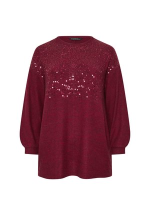 PLUS SIZE SEQUIN - Sweatshirt - red