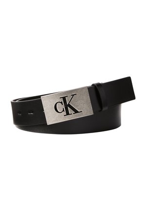 Calvin Klein, PLAQUE - Bælter - black/antique silver-coloured