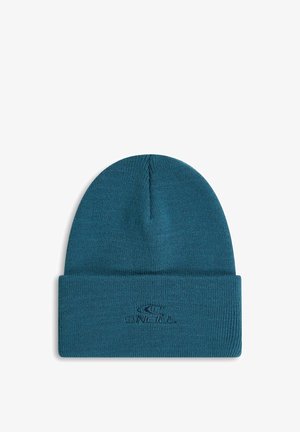 Petrolblauer Strick-Beanie mit umgeschlagenem Bündchen und dezent besticktem O'Neill-Logo vorne in der Mitte.