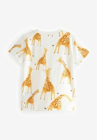 Next ALL OVER SHORT SLEEVE - REGULAR FIT - Camiseta estampada - yellow white