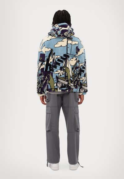 Bonsai OVERSIZE FIT ALLOVER PRINT ZIP - Giacca in pile - blue