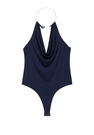 DRAPED WITH NECK APPLIQUÉ  - Body - dark blue
