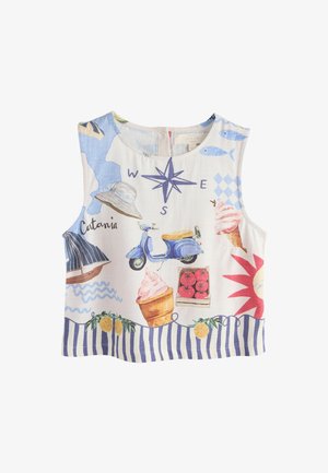 Next, REGULAR FIT - SHELL TOP . - Pluus - cream red map print