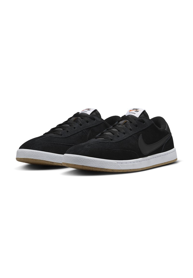 Nike SB SB FC CLASSIC - Tenisky - black black white vivid prange