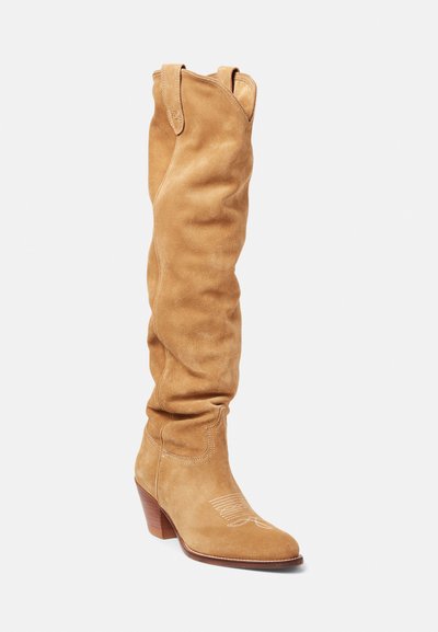 Polo Ralph Lauren TALL BOOT - Térd feletti csizmák - caramel