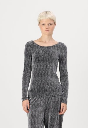 SLFANITA LOW BACK  - Long sleeved top - black/silver