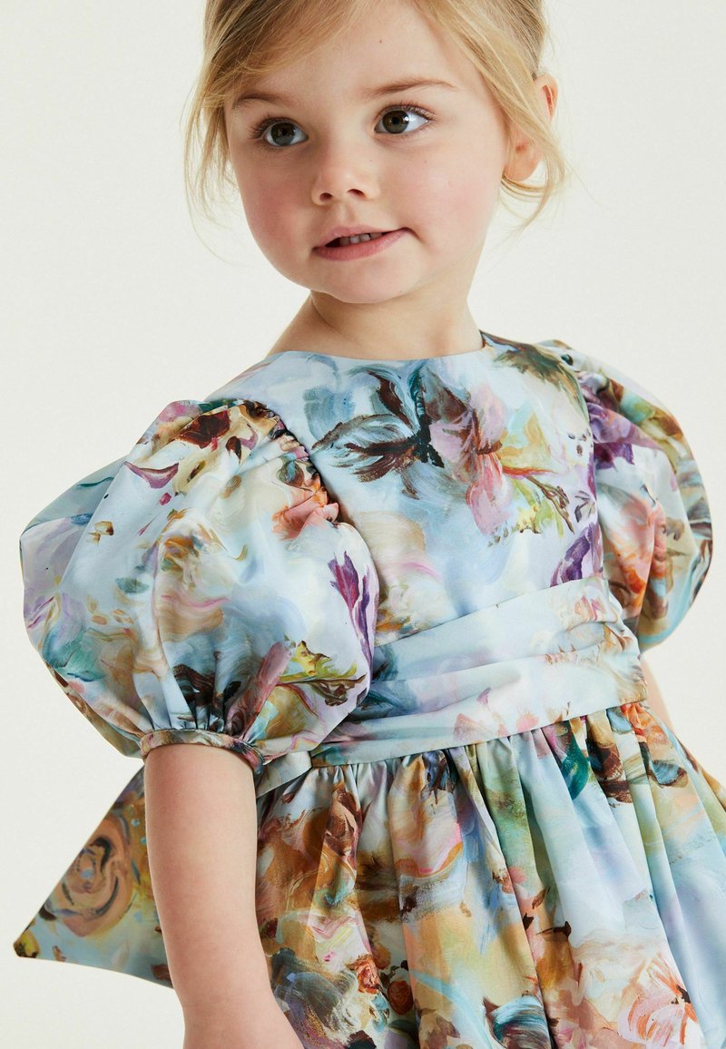 Next TAFFETA - Cocktail dress / Party dress - pale blue floral/blue ...