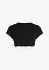 LOGO BAND CROP - Haut de pyjama - black
