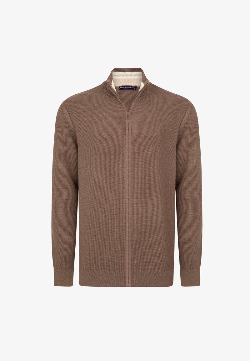 Felix Hardy HIGH COLLAR - Strickjacke - brown