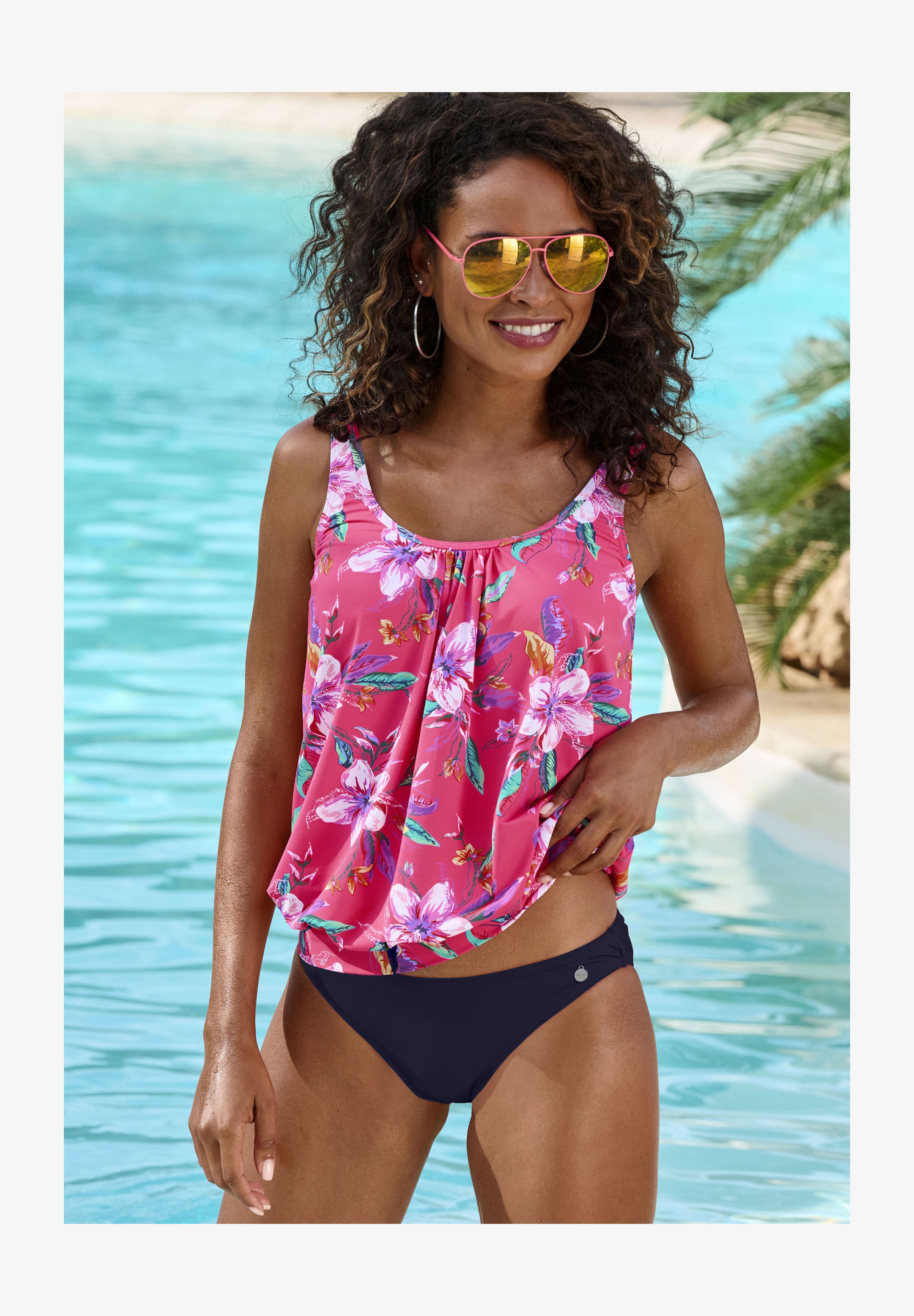 SERENYOU Tankini Donna 2 Pezzi Con Slip - Costume Intero A Vita Alta Con Coppe Rimovibili - Taglie Dalla S Alla XL