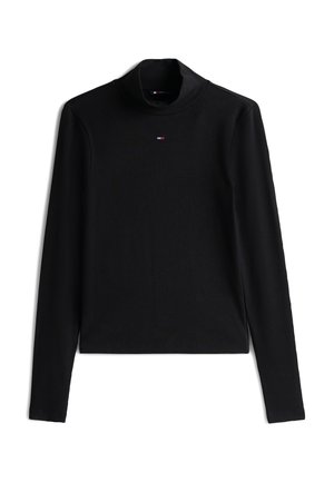 Tommy Jeans, ESSENTIAL MOCK NECK - Top s dlhým rukávom - black