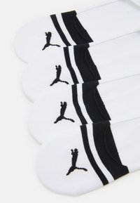 Puma HERITAGE FOOTIE UNISEX 4 PACK - Nogavice - white