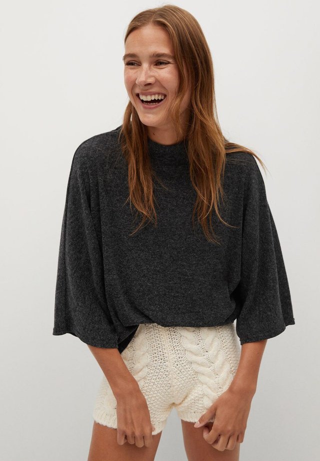 CAROL - T-shirt basique - mörk heather grå