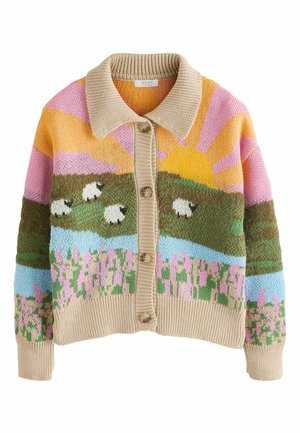 REGULAR FIT - SHEEP SCENE - Cardigan - green