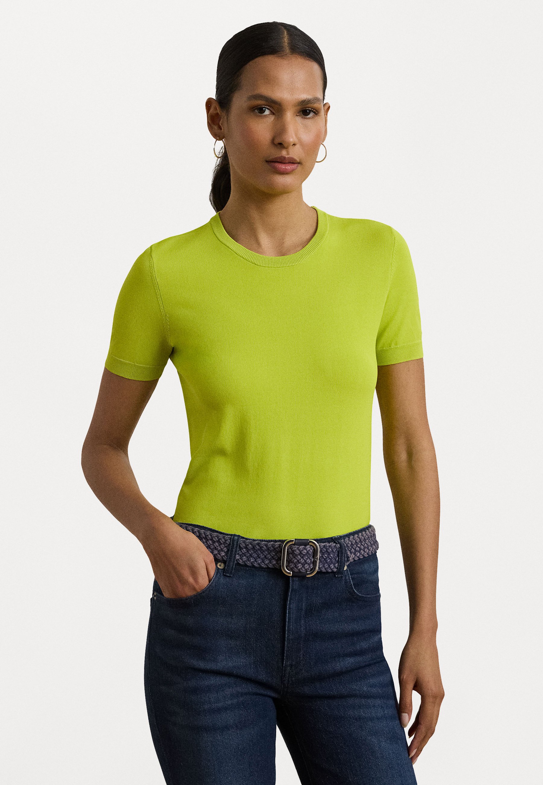 NEATH Maglia Manica Corta – ERREA, Taglia L, Colore Giallo Verde, Tinta Unita, Perfetta Per Sport E Tempo Libero - 2