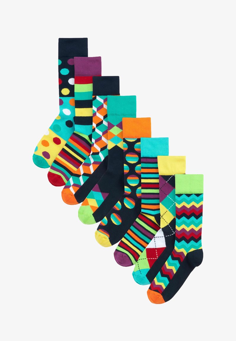 Next GEOMETRIC PATTERN 8 PACK - Zoknik - bright mix geo