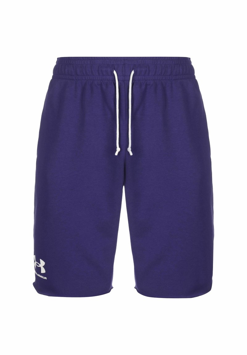Under Armour RIVAL TERRY   - Pantalón corto de deporte - sonar blue onyx white