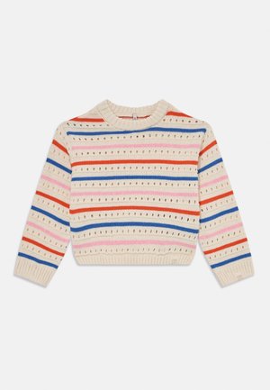 KMGSTINA LIFE O NECK  - Pullover - tofu/bleached mauve/tigerlily/french blue