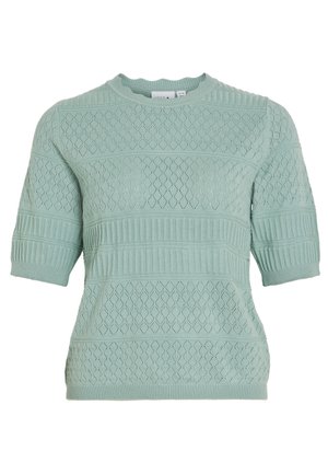 VILA, Knitted VIMILOS Short sleeved - T-shirt basic - blue surf