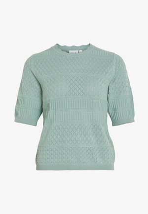 VILA, Knitted VIMILOS Short sleeved - T-shirt basic - blue surf