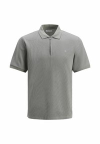 JJEAUSTIN ZIP SS NOOS - Polo - ultimate grey