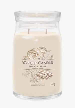 SIGNATURE LARGE JAR WARM CASHMERE - Geurkaars - beige